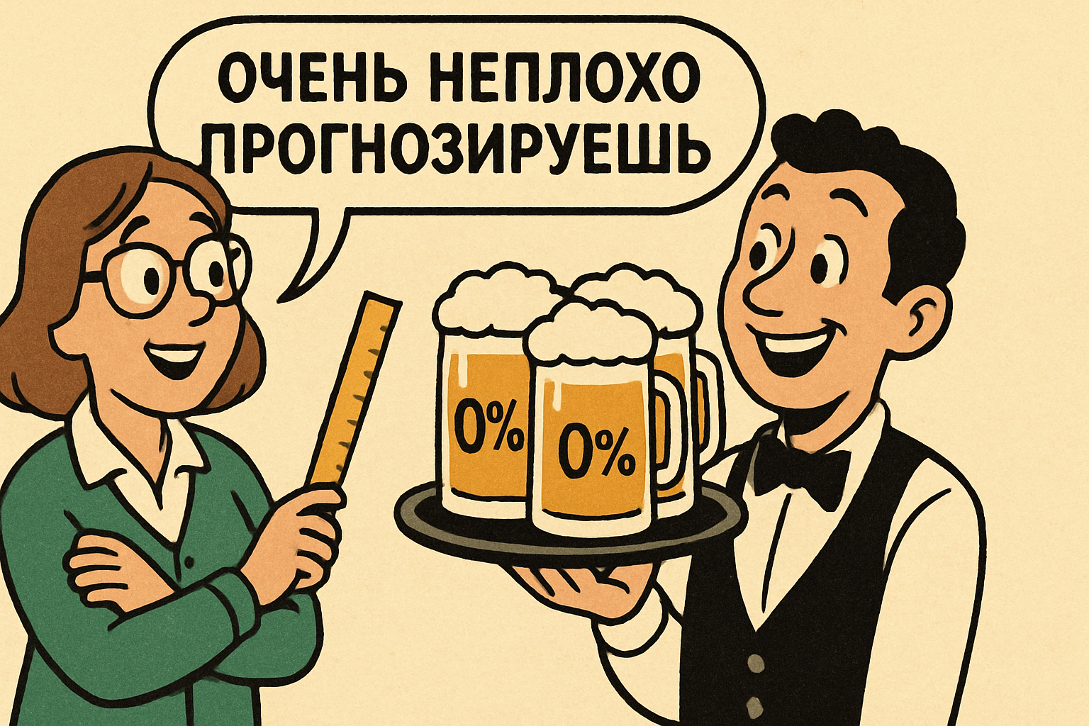 Официант оценивает очередь заказов по историческим данным